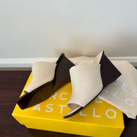 Mercedes Castillo leather upper& lining wedge sandal Brazilialuxe brand size 6,5 - Picture 9 of 15